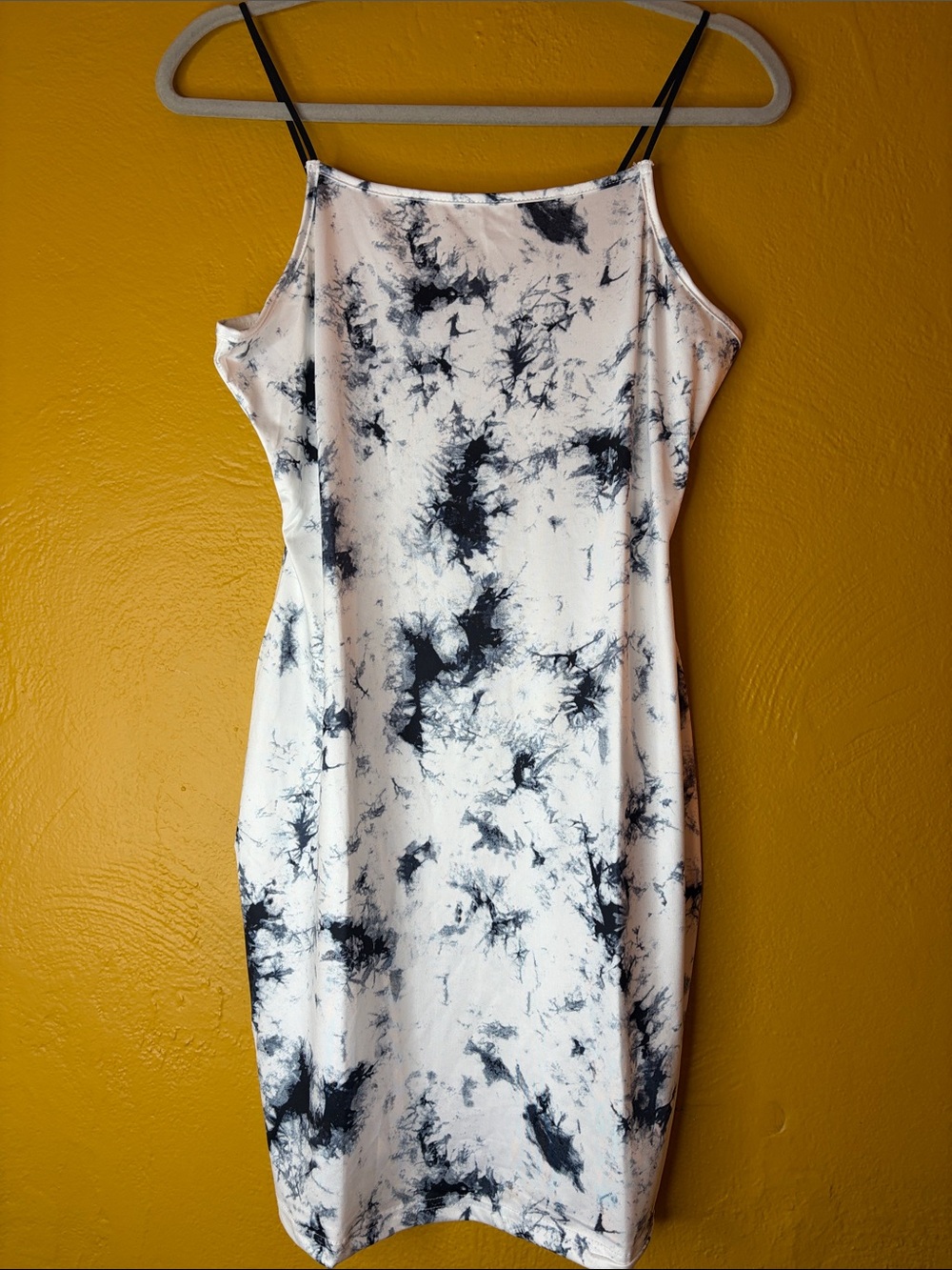 Forever 21 Blue & White Tie-Dye Slip Midi Dress Size Large NWOT